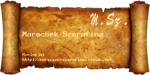 Marecsek Szerafina névjegykártya